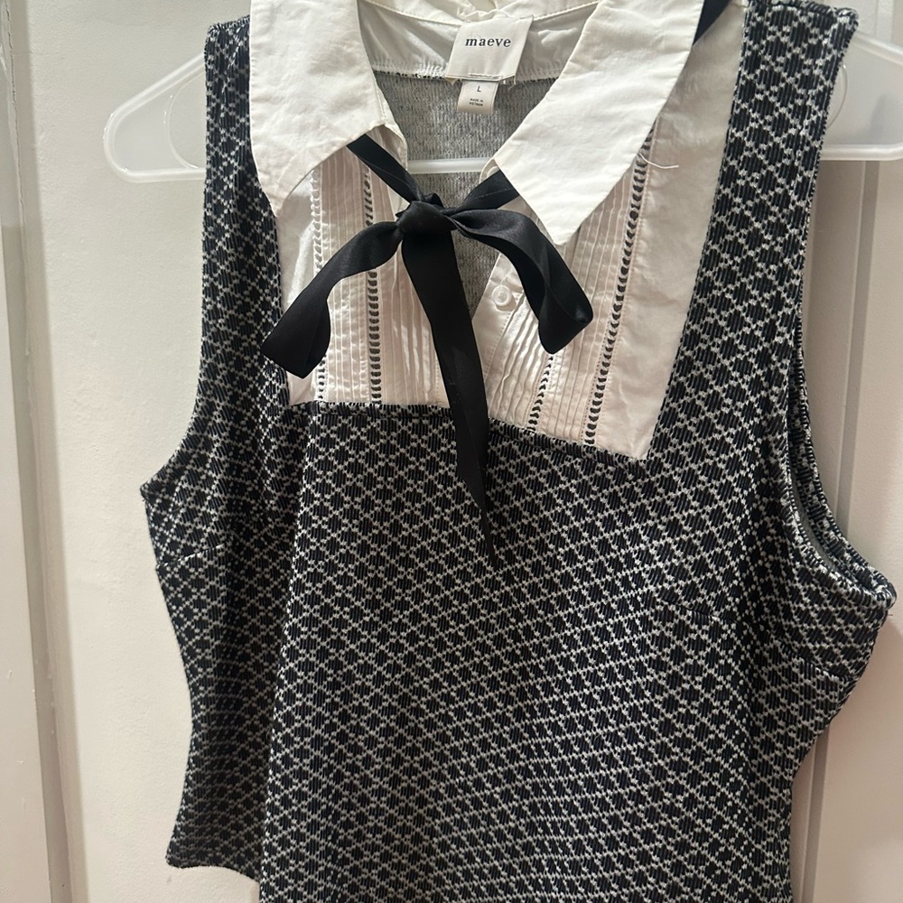 Maeve Sleeveless Tuxedo Top - Picture 5 of 8